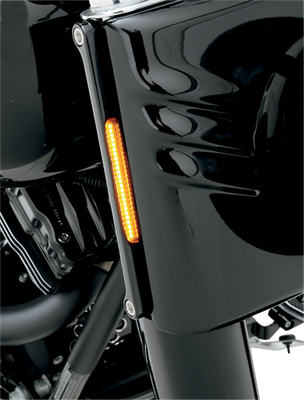Alloy Art LED Front Signal Lights Smoked lens/Amber LEDs Black Anodized FDH-2