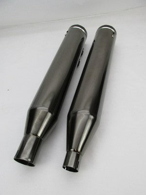 Khrome Werks NOS HP Plus 4.5" Slip-On Mufflers Smoked Chrome 1801-1453