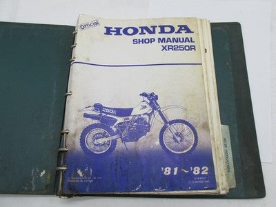 Honda Official Factory 1981-1982 XR250R Service Shop Manual Book