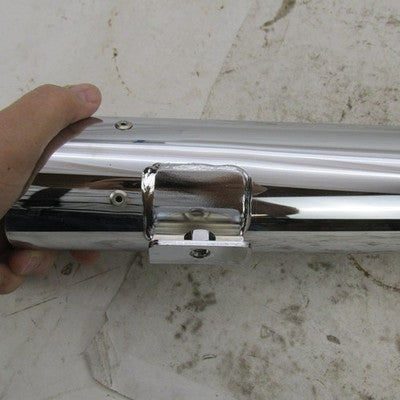 Pair of Harley OEM Chrome Front and Rear Mufflers Dyna 08-17 64987-08