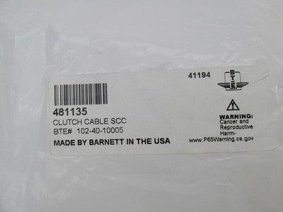 Barnett NOS Indian Stainless Steel Clutch Cable 102-40-10005