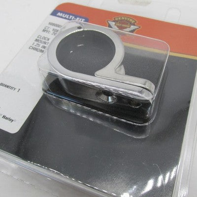 Harley-Davidson Genuine OEM NOS 1.25" Chrome Handlebar Clock Mount 108