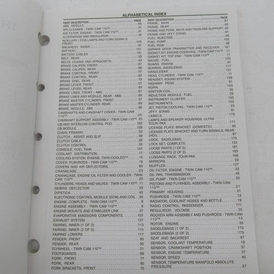 Harley Davidson Official Factory 2016 FLHTKSE Model Parts Catalog 9942