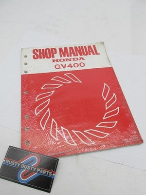 Honda Official Factory Sealed NOS GV400 Shoper Service Manual