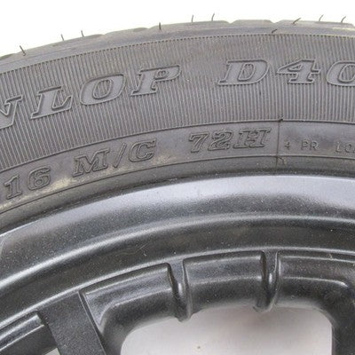 Harley-Davidson OEM Black 7-Spoke Dual Disc Front Wheel w/ Dunlop D402