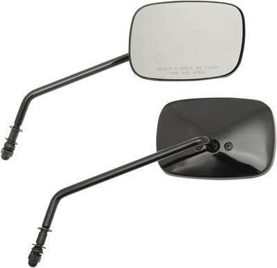 Drag Specialties  Rectangular Mirrors Long Black 0640-0983