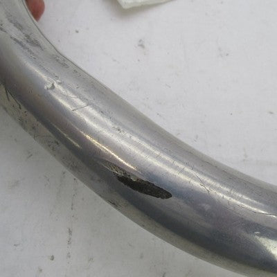 Pair of Vtg Chrome Staggered Dual Exhaust Header Pipes Harley Ironhead