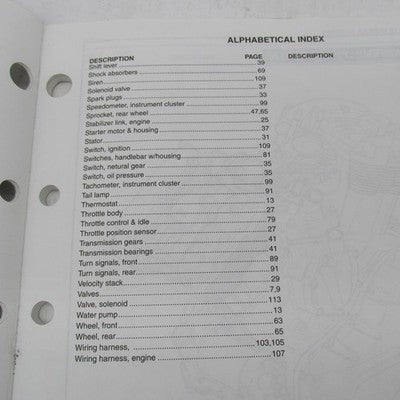 Harley Davidson Genuine 2003 VRSCA Model Parts Factory Catalog 99457-0