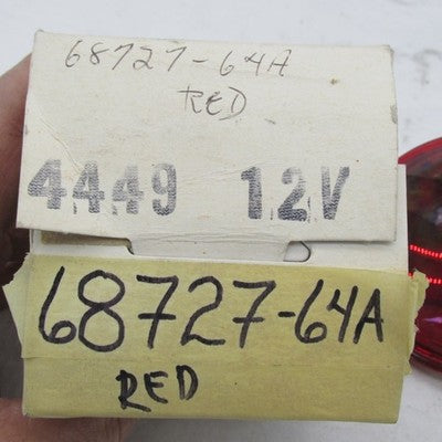 Vintage Harley Davidson OEM Single 12V Red Lens Pursuit and Spot Lamp