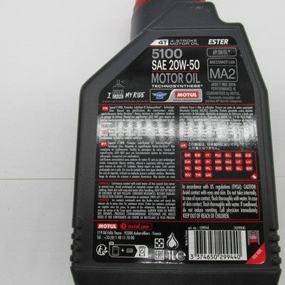 Motul 5100 Technosynthese 4T 20W-50 Motor Oil (1 Liter) 109944