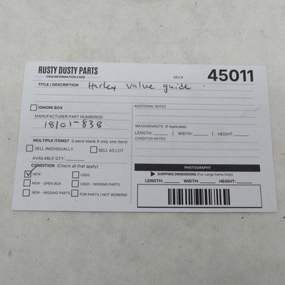 Harley-Davidson OEM NOS Standard Valve Guide 18101-83B