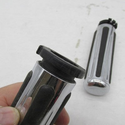 Pair of Harley Davidson OEM CVO Stealth Chrome/Rubber Handlebar Grips