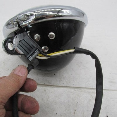 Harley Davidson OEM Black & Chrome 5.75 Headlight Bucket Housing Assy