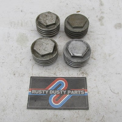 Lot of 4 Vintage Triumph BSA Genuine Rocker Box Caps Fork Tube Caps