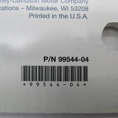 Harley-Davidson Official Factory 2004 Dyna Police Models Parts Catalog