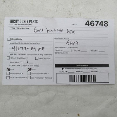 Harley-Davidson OEM 09-13 Touring Upper Front Brake Line Hose 41679-09