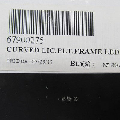 Harley-Davidson OEM NOS Curved License Plate Frame Chrome w/ LED Light