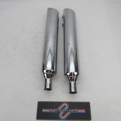Pair of Harley-Davidson OEM Stock 17-22 Freewheeler Chrome Mufflers 64