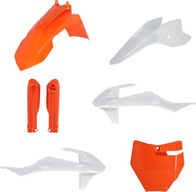 Acerbis Full Plastic Kits Orange/White 2980587705