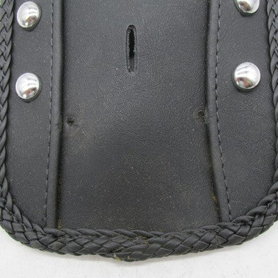 Mustang Harley 15" x 5" Studded Black Vinyl Fender Bib