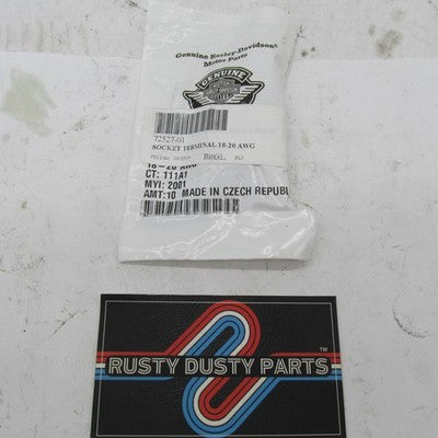 Lot of 9 Harley-Davidson OEM NOS 18-20 AWG Socket Terminals 72527-01