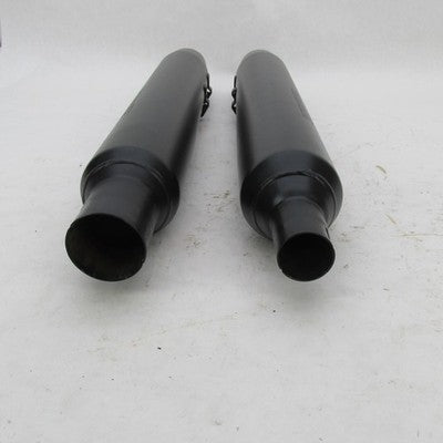 Harley Davidson Genuine Stock Black Exhaust Mufflers 64900765B 6490076