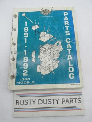 Harley-Davidson Genuine 1991 and 1992 1340 Models Parts Catalog 99450-