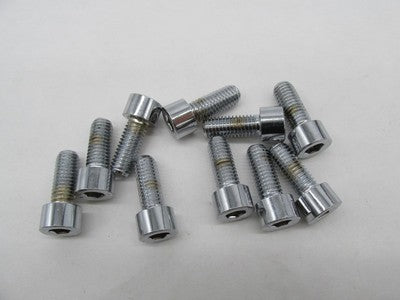 Lot of 10 Harley-Davidson Genuine NOS Allen Head Chrome Plated Screws