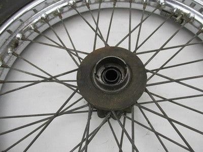 BSA A65 A50 Chrome Spoke Spoked Rear Quick Wheel w/ Challenger Tire 11