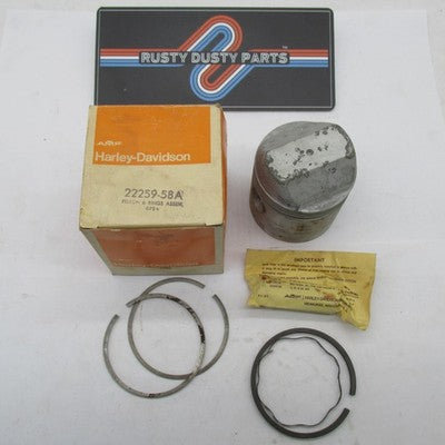 Harley Davidson Genuine NOS Piston Ring Kit .070 Oversize 22259-58A