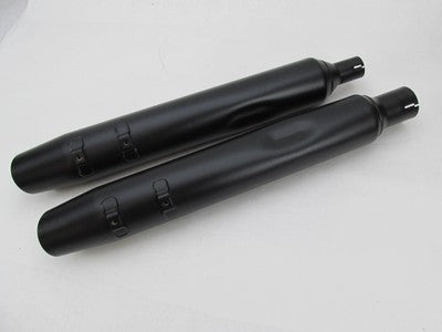 Pair of Harley-Davidson Genuine Black Exhaust Mufflers 64900766A & 649