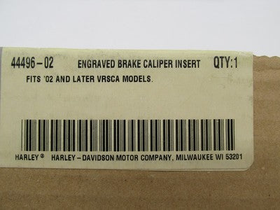 Harley-Davidson Genuine NOS VRSC Carbon Engraved Brake Caliper Insert