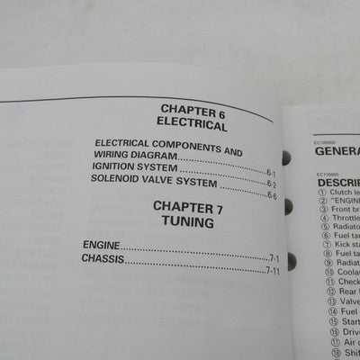 Yamaha YZ250 Owners Service Manual Operator Guide LIT-11626-12-34 5CU