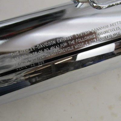 Pair of Harley OEM Stock 18-24 Softail Chrome Slip-On Mufflers 6490045