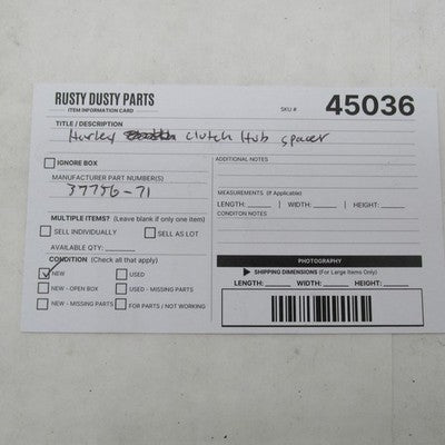 Harley-Davidson OEM NOS 57-70 XL Short Clutch Hub Spacer 37756-57