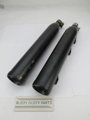 Indian OEM Scout Stock Black Exhaust Mufflers 1262908-266 1262907-266