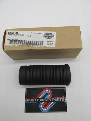 Harley-Davidson Genuine OEM NOS Right Rubber Rider Footpeg 50501104