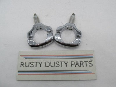 Harley Davidson Chrome Windshield Mounting Fork Clamps Style Used