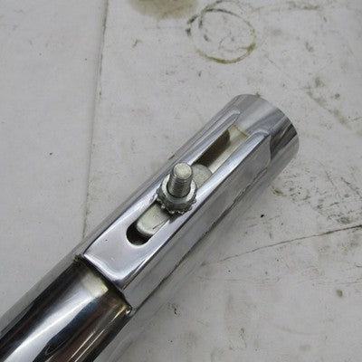 Pair of Vintage Harley Davidson Chrome Staggered Dual Exhaust Head Dra