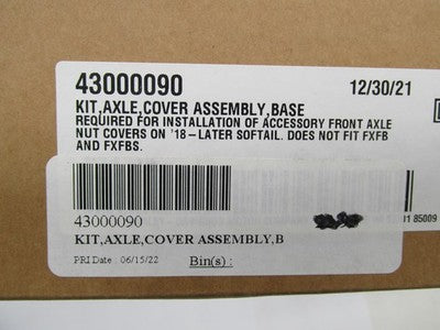 Harley Davidson Genuine NOS Axle Cover Assembly Kit 43000090