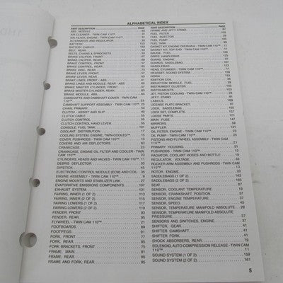 Harley Davidson Official Factory 2016 FLHXSE Model Parts Catalog 99433