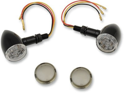 Drag Specialties LED Mini Deuce Marker Light Kit Gloss Black/Amber 204
