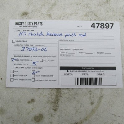 Harley Genuine Clutch Release Push Rod Twin Cam Touring Softail Dyna 3