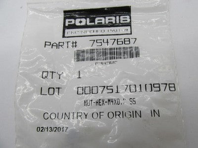 Lot of 23 Polaris NOS Hex Nut, 4 mm x 0.7 mm, Part 7547687