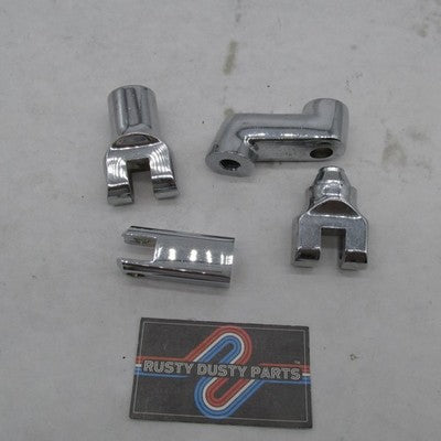 Mixed Lot of Harley Davidson Chrome Footpeg Clevis Mounts Misc Hardwar