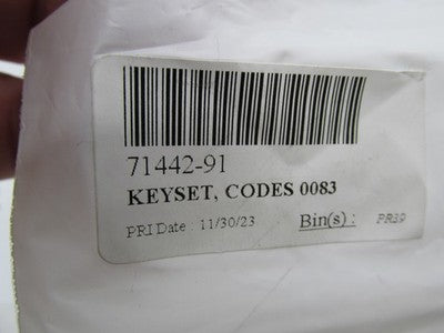 Lot of 2 Harley Davidson Genuine NOS Key Set Codes 0083 71442-91