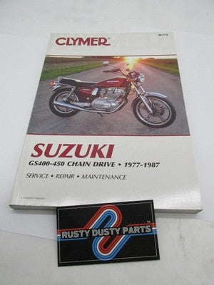 Clymer Suzuki 1977-1987 GS400-450 Chain Drive Service Repair Manual Bo