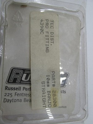 Russell Harley Davidson 10MM Hose End Straight Banjo 4390C