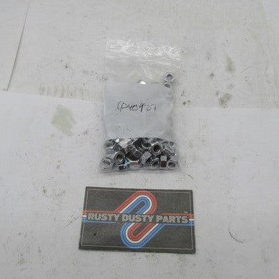 Lot of 50+ Harley-Davidson OEM NOS Chrome 1/4-28 Hex Nuts 94040-90T