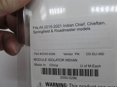 Custom Dynamics Indian Touring Chief Chieftain Module Isolator CD-DLI-